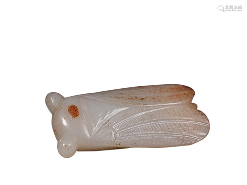 HETIAN JADE ' CICADA ' ORNAMENT