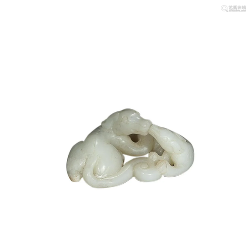 HETIAN JADE 'DOG' ORNAMENT