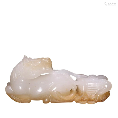 HETIAN JADE 'HORSE' ORNAMENT