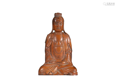 BAMBOO FIGURE OF GUANYIN