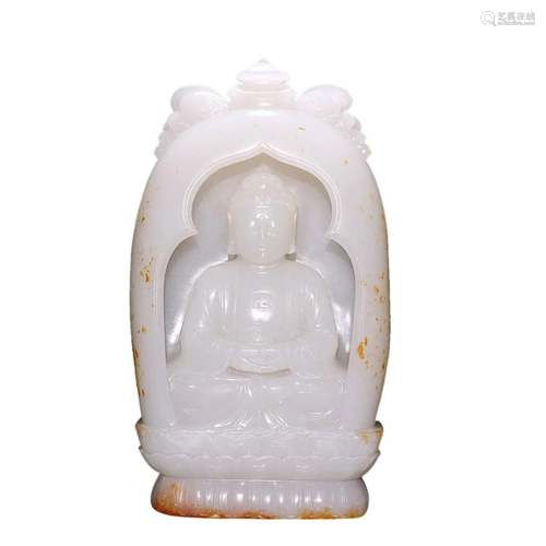 HETIAN JADE FIGURE OF VAIROCANA