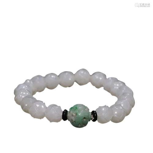 HETIAN JADE BEADED BRACELET