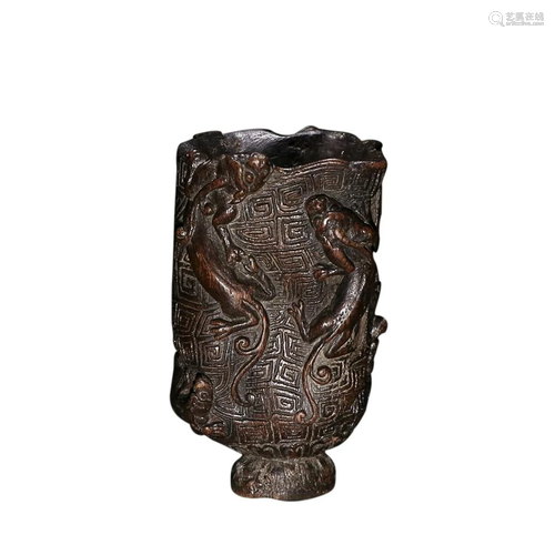 AGARWOOD 'CHILONG' HIGH-FOOT CUP