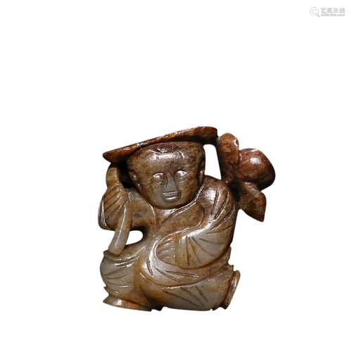 HETIAN JADE FIGURE OF BOY