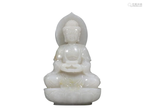 HETIAN JADE FIGURE OF VAIROCANA