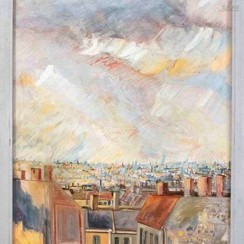 Anonymous painter mid-20th century, expressive panorama over...