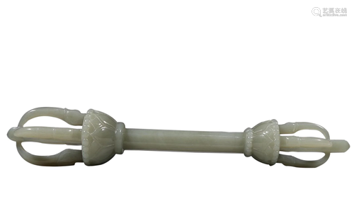 HETIAN JADE VAJRA PESTLE