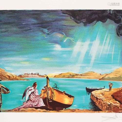Salvador Dali (1904-1989), ''L'Ange de Port Lligat'', color ...