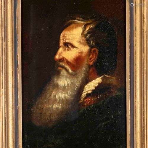Anonymous painter of the 19th century, profile portrait of a...