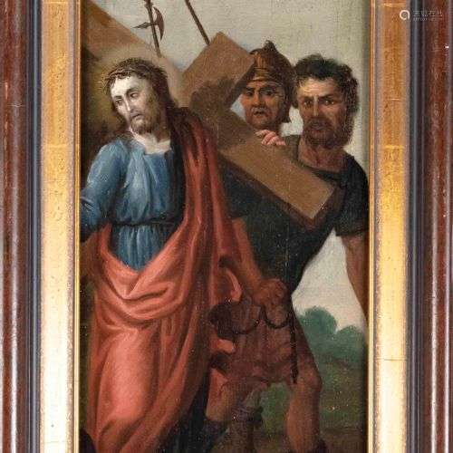 Anonymous painter of the 19th century, Carrying of the Cross...