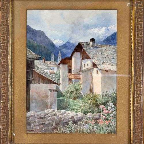 Ignaz Sotz (1878-1970), View of Mostar in Bosnia-Herzegovina...