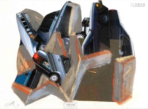 Wolf Vostell (1932-1998), ''Autoskulptur BMW'', original wor...