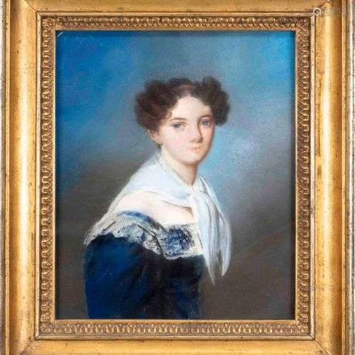 Biedermeier portrait painter mid-19th century, portrait of a...