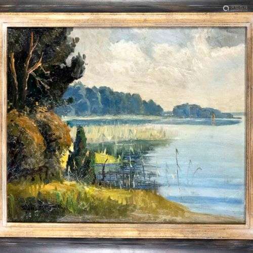Joseph Rummelspacher (1891-1979), Landscape on the shore of ...