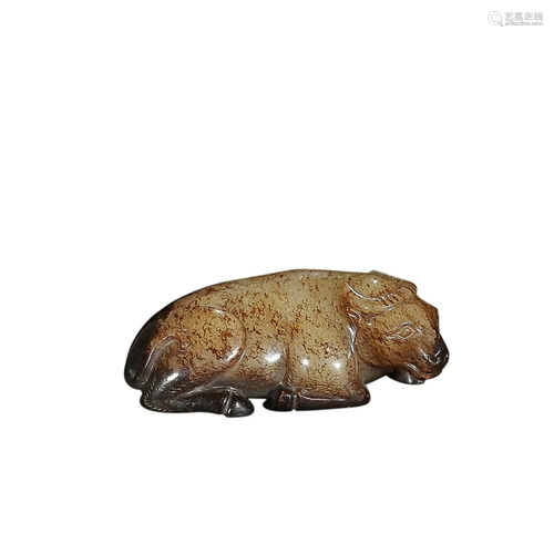 HETIAN JADE 'OX' HAND PIECE