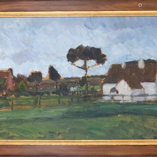 Otto Modersohn (1865-1943), Worpswede Landscape with Farmhou...
