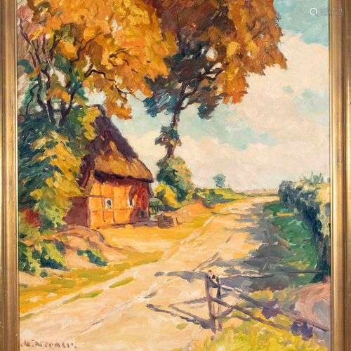 Max Werner (1879-1952), late summer landscape with farmhouse...