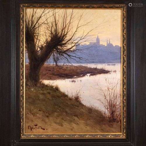 Max Fritz (1849-1913), German landscape and view painter, wa...