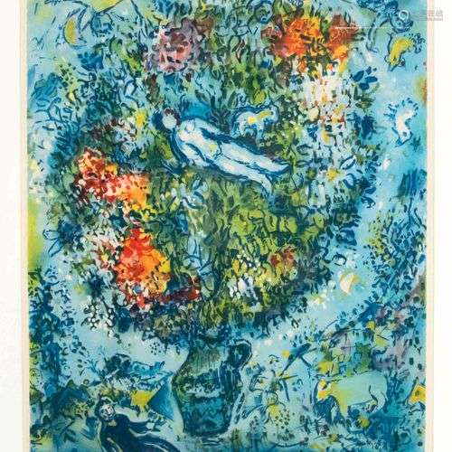 Marc Chagall (1887-1985), after, large bouquet of flowers, g...