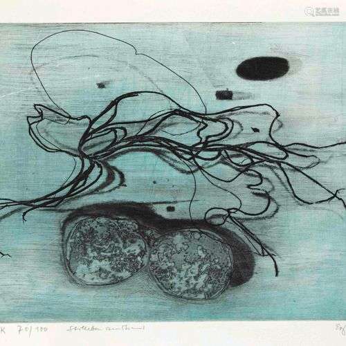 Otto Eglau (1917-1988), Still Life on the Beach, 1973, color...