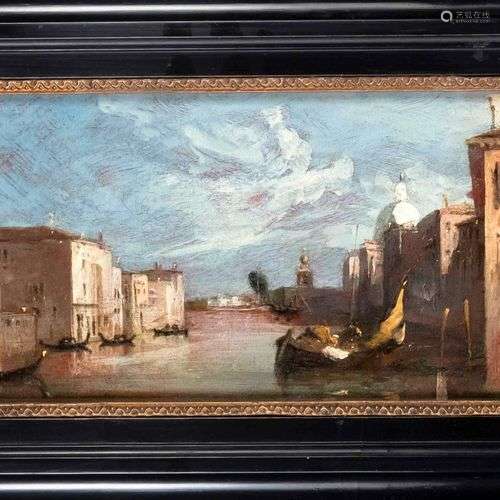 Anonymous painter of the 19th century, view of Venice, oil o...