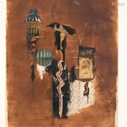 Johnny Friedländer (1912-1992), abstract composition, large ...