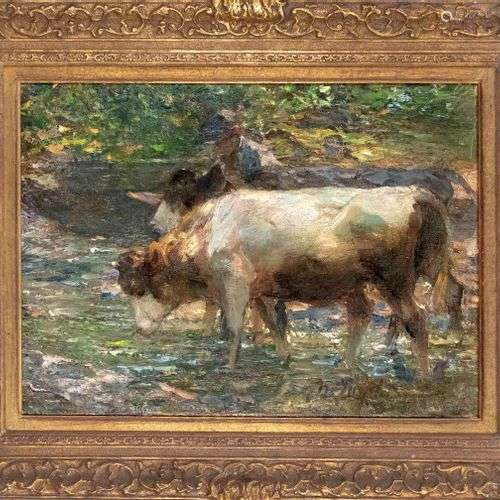 Heinrich von Zügel (1850-1941), important animal painter of ...