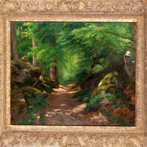 Gustave Courbet (1819-1877), around/after, woodland near Fon...