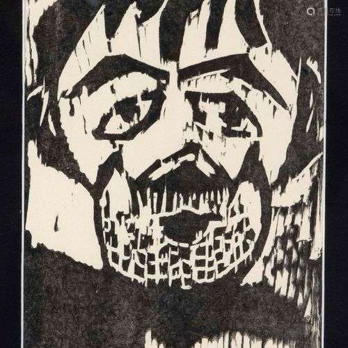 Georg Tappert (1880-1957), ''Clown II'', woodcut on Japan, 1...