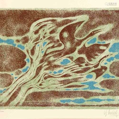 Jean Lurçat (1892-1966), Composition with birds emerging fro...