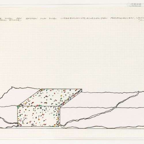 Michael Buthe (1944-1994), color serigraph, untitled, at the...