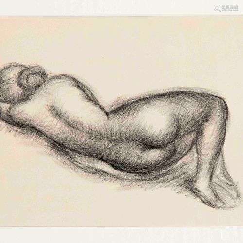 Aristide Maillol (1861-1944), female supine nude from ''Dial...