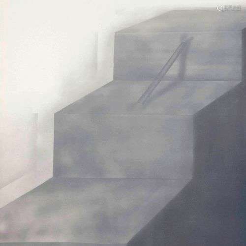 Dieter Krieg (1937-2005), Staircase, serigraph on strong wov...