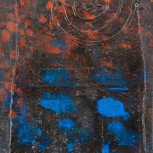 Anonymous painter 1st half 20th century, composition in blue...