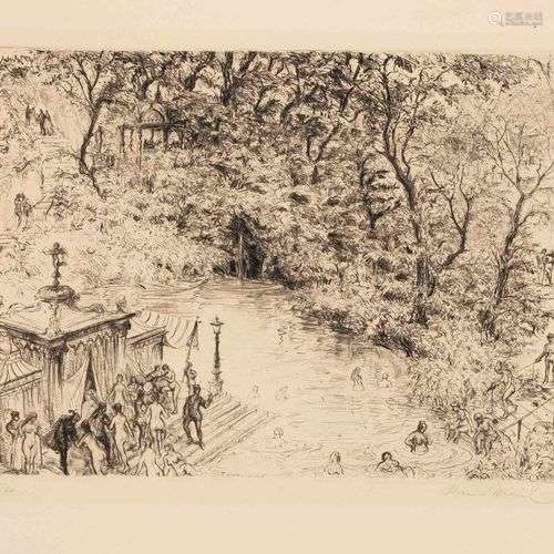 Hans Meid (1883-1957), Jungbrunnen, etching, 1916, signed by...