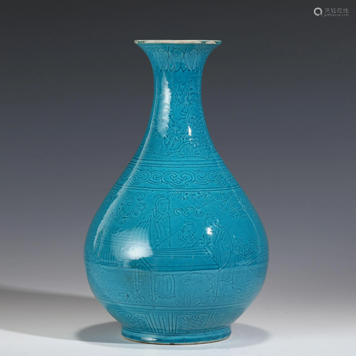 WANLI BLUE PORCELAIN YUHUCHUN VASE