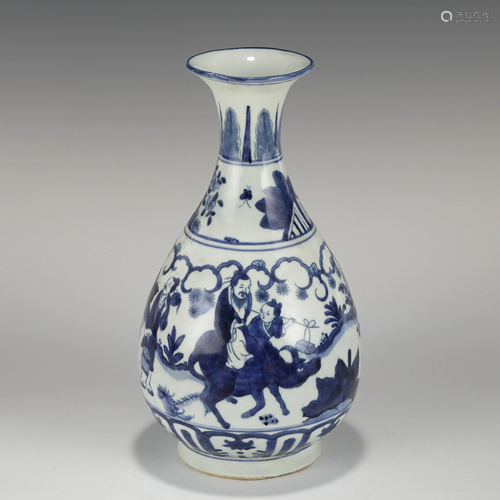 MING DYNASTY DRAGON PORCELAIN YUHU SPRING BOTTLE V…