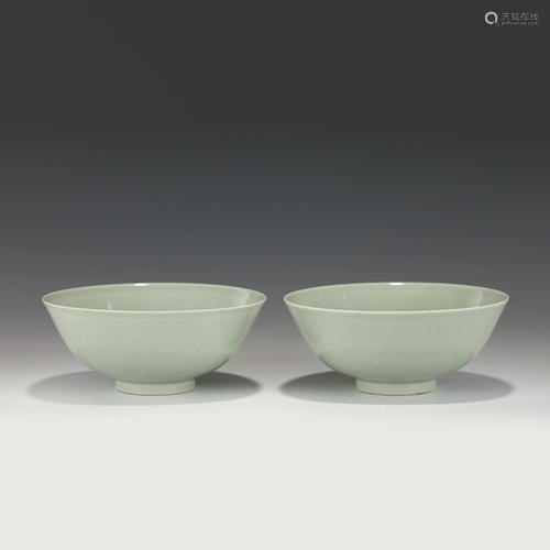 DAOGUANG DOUQING PORCELAIN BOWLS ON STAND