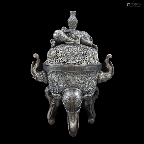 PIERCED SILVER CENSER