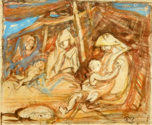 SIR FRANK BRANGWYN (1867-1956), NATIVITY, signed with