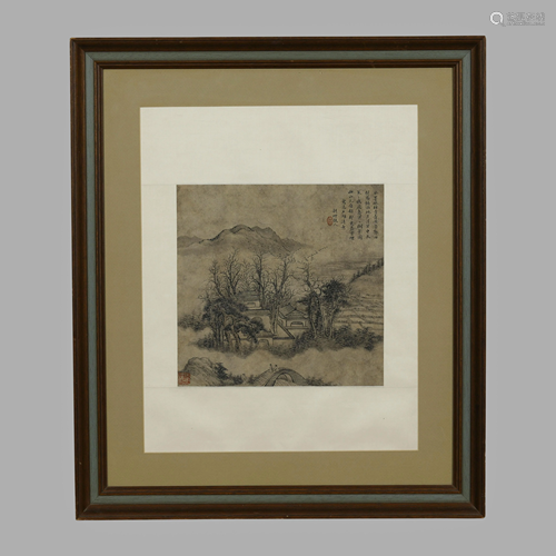 PLOWING SMOKE & SCATTERING FIGURE FRAMED PAINTI…