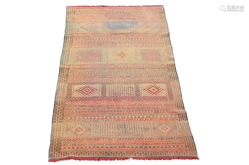 A MOROCCAN RUG, CIRCA 1970. 224cm by 125cm