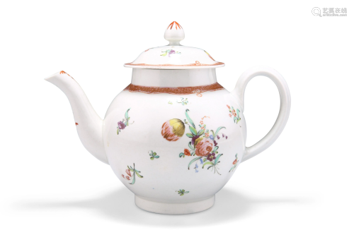 A JOHN PENNINGTON (LIVERPOOL) TEAPOT, CIRCA 1790,