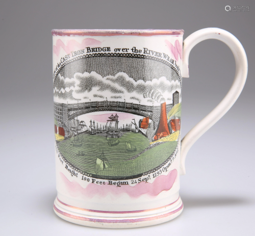 A 19TH CENTURY SUNDERLAND PINK LUSTRE 