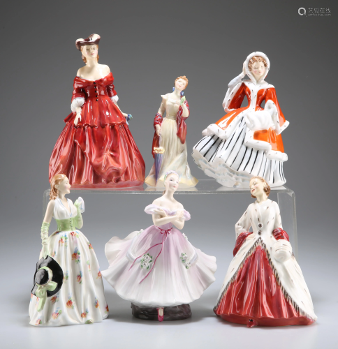 SIX ROYAL DOULTON FIGURES, comprising 