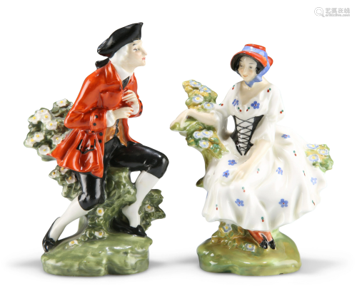 A PAIR OF ROYAL DOULTON FIGURES, 