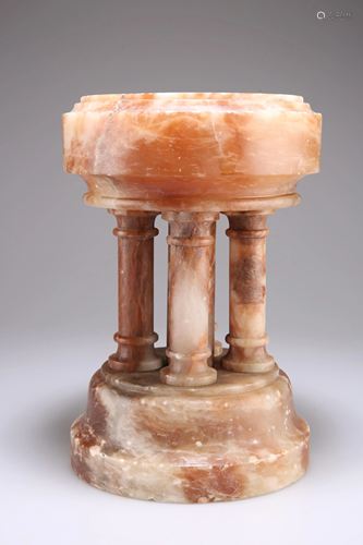 AN ITALIAN MARBLE MINIATURE FONT, 19TH CENTURY, …