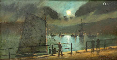 WALTER LINSLEY MEEGAN (1859-1944), NOCTURNE HARBOUR