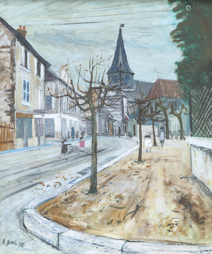 ALISTAIR GRANT (1925-1997), STREET SCENE, signed and