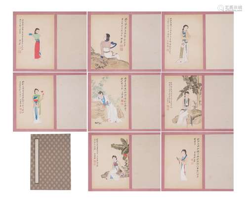 A CHINESE PAINTING ALBUM OF LADIES